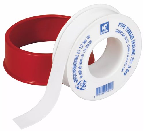 Ruban téflon pour gaz, Griffon, largeur 12 mm, rouleau de 12 m