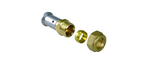 Raccord à sertir multicouche à bicône, Henco, Ø 16 mm x bicône Ø 15 mm