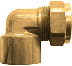 Coude bicône en laiton, Bonfix, femelle 3/4" x Ø 18 mm