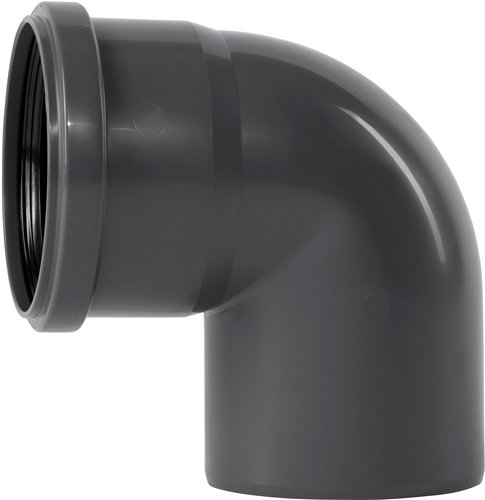 Coude PP d'évacuation, Ostendorf HTsafe, 87°30, Ø 125 mm