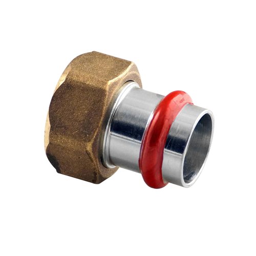 Raccord à écrou à sertir acier électrozingué, Effebi Carbon Steel, Ø 22 mm x écrou 1"