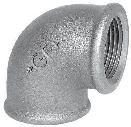 Coude 90° fileté en fonte galvanisée, HS Fittings, femelle 3/4" x femelle 3/4", n° 90
