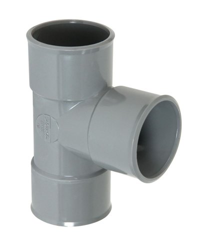 T-stuk PVC-afvoer om te lijmen, Nicoll, 87°30, Ø 110 mm, mof-mof