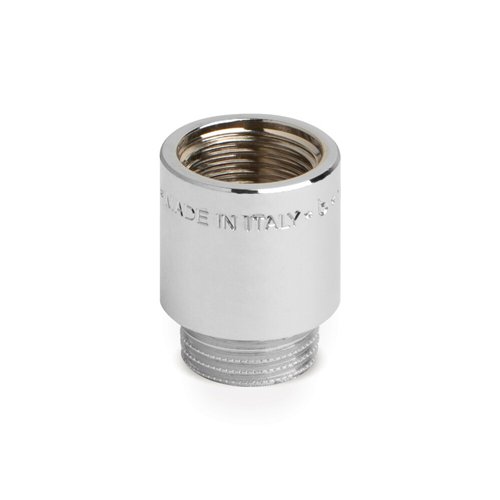 Allonge filetée chromée, mâle 3/4" x femelle 3/4", longueur 30 mm