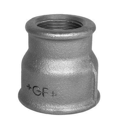 Manchon réduit fileté en fonte noire, HS Fittings, femelle 1" x femelle 1/2", n° 240