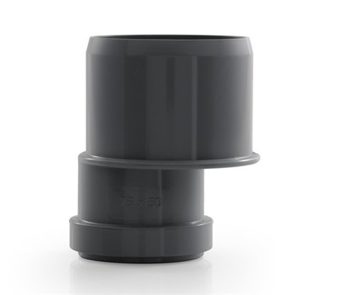 Réduction excentrique PVC d'évacuation à joint, Eupen, Ø 90 x 50 mm