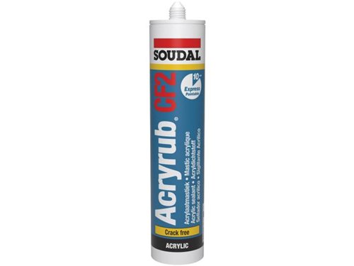 Mastic acrylique, Soudal Acryrub CF2, blanc, cartouche de 310 ml