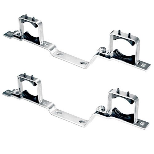 Étrier double pour collecteur, Begetube, 1", collecteur en laiton