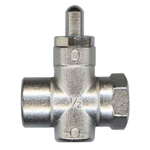Kraan voor gasmanometer, Soper, binnendraad 1/4" x binnendraad 1/4"