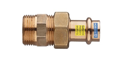 Raccord union à sertir cuivre eau et gaz, Effebi Unico-FBQ, Ø 28 mm x mâle 1"