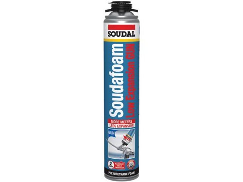 Mousse PU pistolable, Soudal Soudafoam Low Expansion Gun, 750 ml