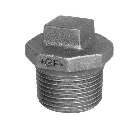 Bouchon fileté en fonte noire, HS Fittings, mâle 6/4", n° 290