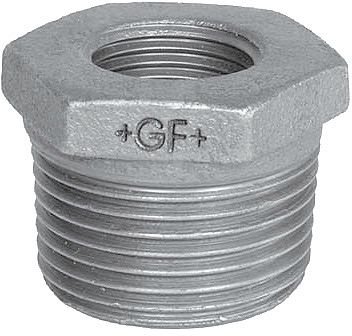 Réduction filetée en fonte galvanisée, HS Fittings, mâle 2" x femelle 3/4", n° 241