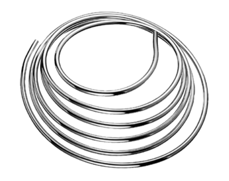 Tube cuivre chromé, Schell, Ø 10 x 0,7 mm, couronne de 5 m