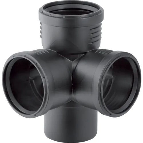 Té équerre PP d'évacuation, Geberit Silent-PP, 87°30, Ø 90 x 90 x 90 mm