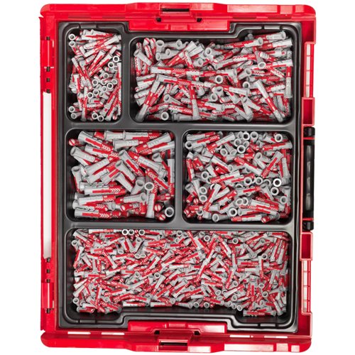 Assortiment de chevilles, fischer DuoPower, mallette L-Boxx 102, 910 pièces