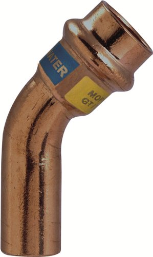 Coude 45° à sertir cuivre eau et gaz, Effebi Unico-FBQ, mâle-femelle, Ø 12 mm