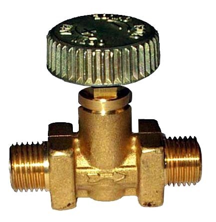 Robinet à pointeau gaz, Soper, mâle 1/4" x mâle 1/4"