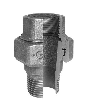 Raccord union fileté en fonte noire, HS Fittings, mâle 2" x femelle 2", n° 341