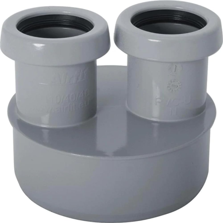 Réduction double PVC d'évacuation, Airfit, Ø 110 x 40 x 40 mm