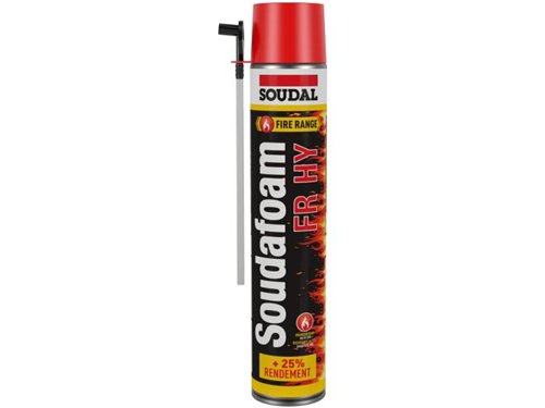 Mousse PU coupe-feu, Soudal Soudafoam FR HY, manuelle, 750 ml