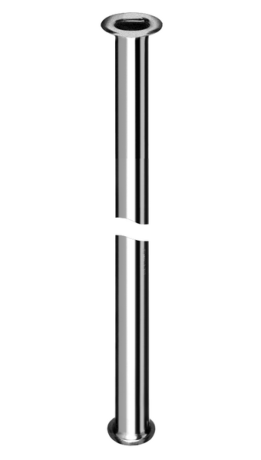 Tube cuivre chromé à collet, Schell, Ø 10 x 0,7 mm, longueur 60 cm