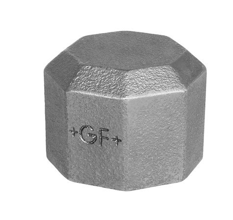 Kap met draad van zwart gietijzer, HS Fittings, binnendraad 1/2", nr. 300