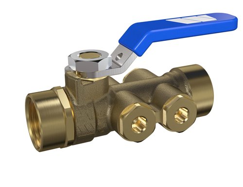Vanne d'arrêt avec clapet anti-retour, Watts TBE-EA, femelle 3/4" x femelle 3/4", Belgaqua