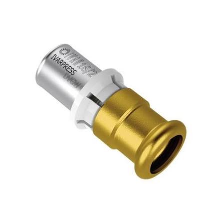 Overgangskoppeling pers voor meerlagenbuis, Begetube Ivarpress, Ø 20 mm x koper Ø 22 mm
