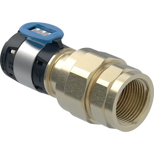Raccord union à sertir multicouche femelle, Geberit FlowFit, Ø 16 mm x femelle 1/2"