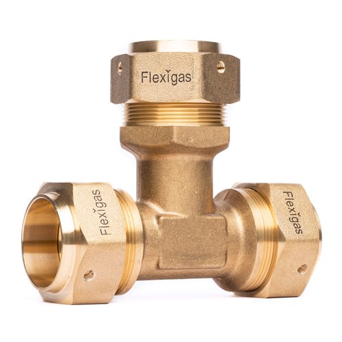 Té pour tube gaz PLT, Flexigas, DN 32 x DN 32 x DN 32
