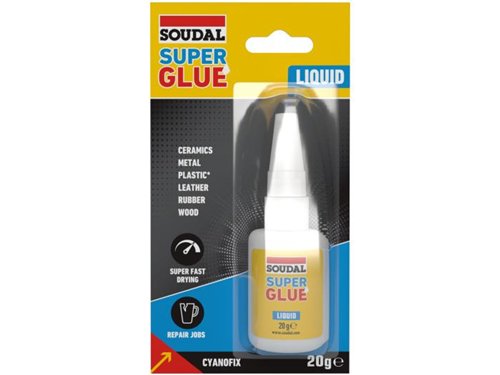 Colle seconde cyanoacrylate, Soudal Cyanofix 84A, 20 g
