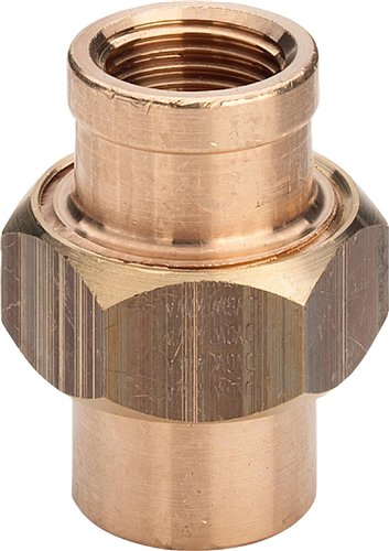 Driedelige koppeling met draad van brons, Viega 3340, binnendraad 5/4" x binnendraad 5/4", met conische dichting