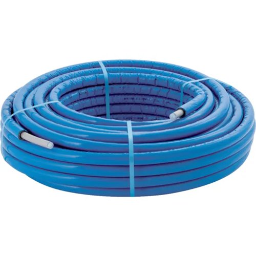 Tube multicouche préisolé, Geberit FlowFit, Ø 16 x 2 mm, isolation 6 mm, couronne de 50 m, bleu
