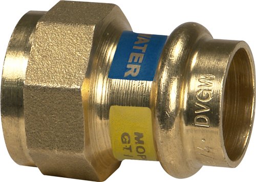 Raccord fileté à sertir cuivre eau et gaz, Effebi Unico-FBQ, Ø 22 mm x femelle 1/2"