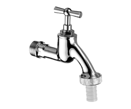Robinet de double service, Schell, 1/2", chromé mat