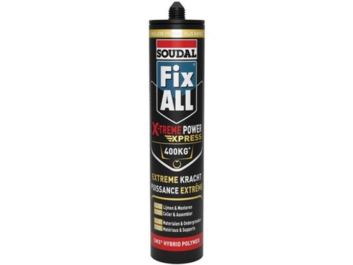 Hybride polymeer montagelijm, Soudal Fix ALL X-Treme Power, wit, koker van 280 ml
