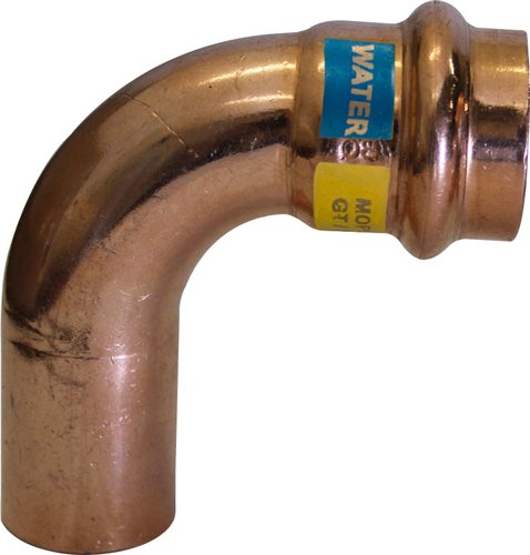 Coude 90° à sertir cuivre eau et gaz, Effebi Unico-FBQ, mâle-femelle, Ø 12 mm