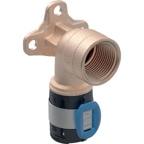 Applique murale à sertir multicouche, Geberit FlowFit, Ø 16 mm x femelle 1/2", longueur 36 mm