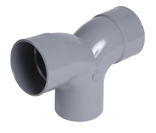 Coude double PVC d'évacuation à coller, Nicoll, parallèle, Ø 40 mm, mâle-femelle