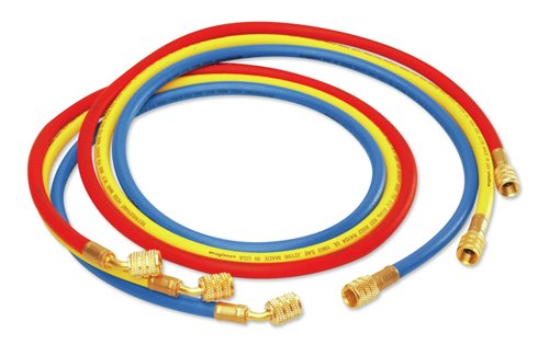 Jeu de 3 flexibles de charge frigorifique, Rothenberger Standard, 1/4" SAE, longueur 1,5 m