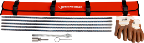 Set ontstoppingsspiralen, Rothenberger, spiralen Ø 13 mm x 4 m, buizen Ø 40 tot 75 mm