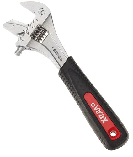 Clé à molette à mors réversibles, Virax, 10", jusqu'à 40 mm