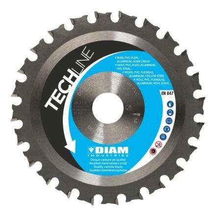 Disque carbure multimatériaux, Diam Industries DCU, Ø 125 mm, alésage 22,23 mm