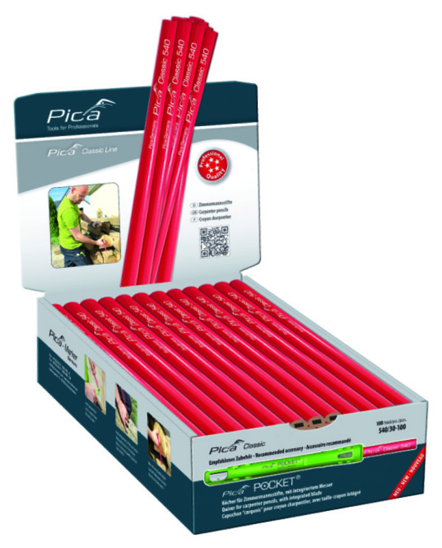 Timmermanspotlood, Pica, 30 cm