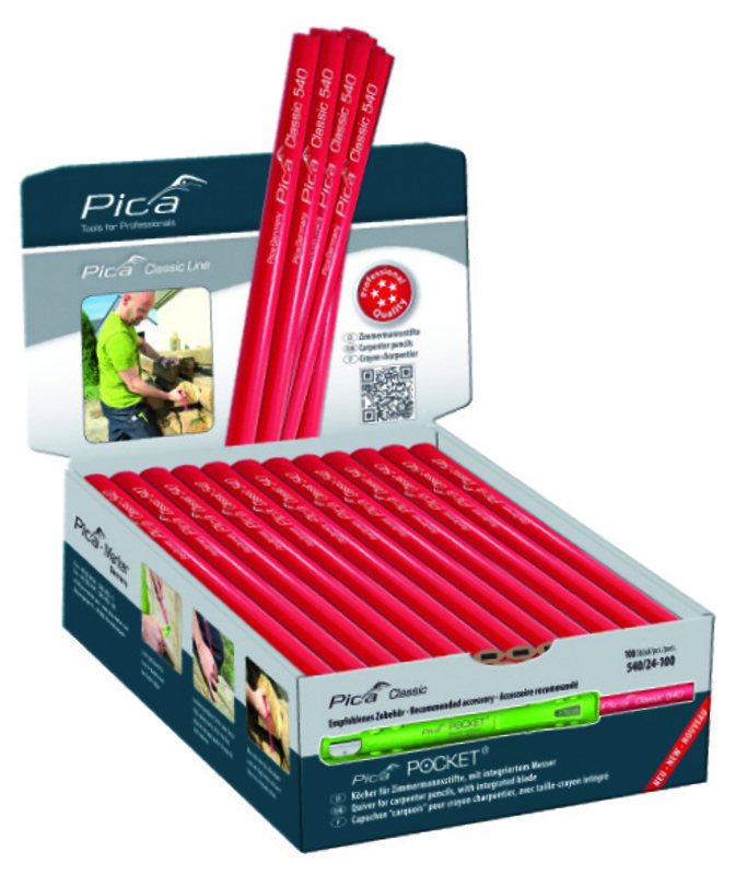 Crayon de charpentier, Pica, 24 cm
