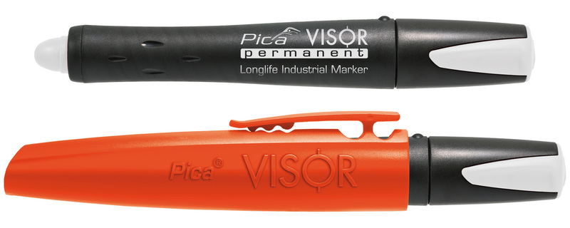 Permanente stiftmarker, Pica VISOR, stift Ø 10 mm, wit
