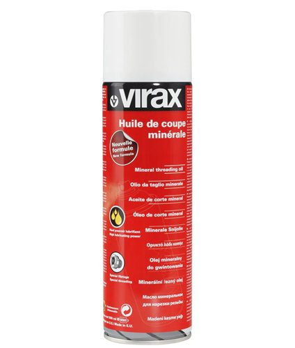 Huile de coupe minérale en aérosol, Virax, 500 ml