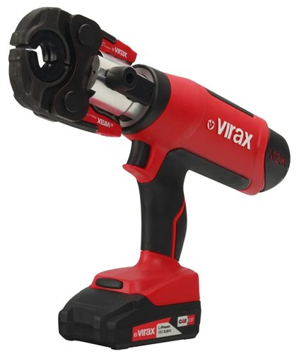 Accu-persmachine, Virax Viper M2X, met moedertang en inzetstukken TH 16-20-26 mm