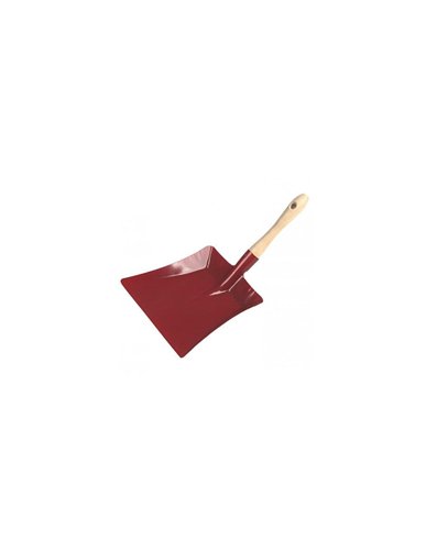 Stofblik, steel van hout, rood